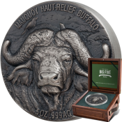 Buffalo-Big-Five-Silver-Coin-5oz-High-Relief-in-wooden-box