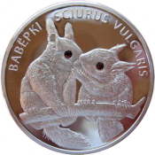 Squirrels-Silver-Coin-with-Swarovski-Element-Inserts-Belarus-20-Roubles-2009